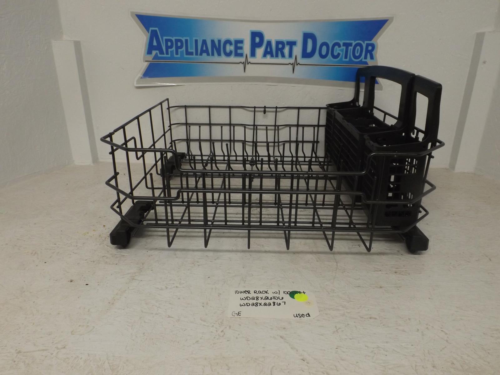 GE Dishwasher WD28X26106 WD28X22867 Lower Dish Rack Used GE Dishwasher WD28X26106 WD28X22867 Lower Dish Rack Used